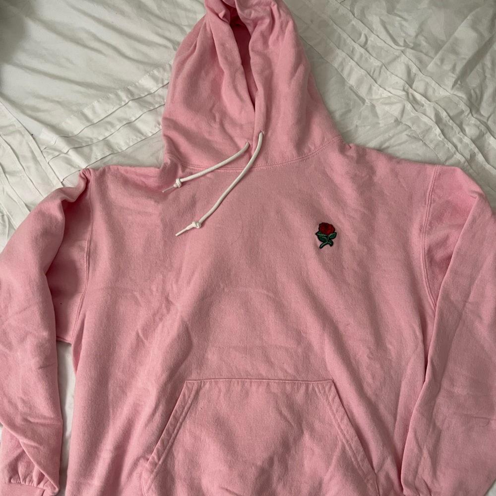 Pink rose hoodie